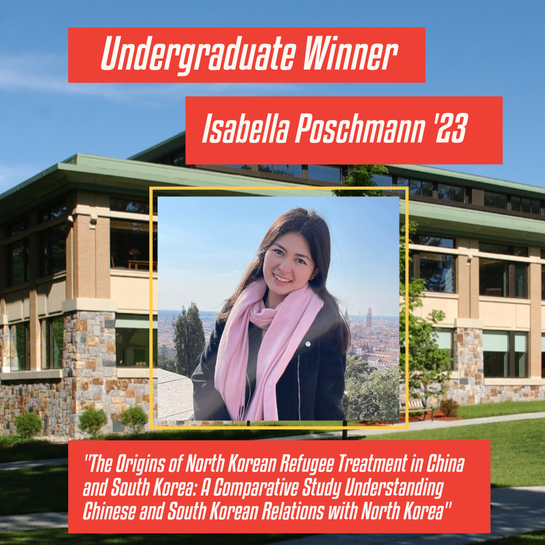 2023 Library Research Prize, Undergrad Winner: Isabella Poschmann, Class of 2023